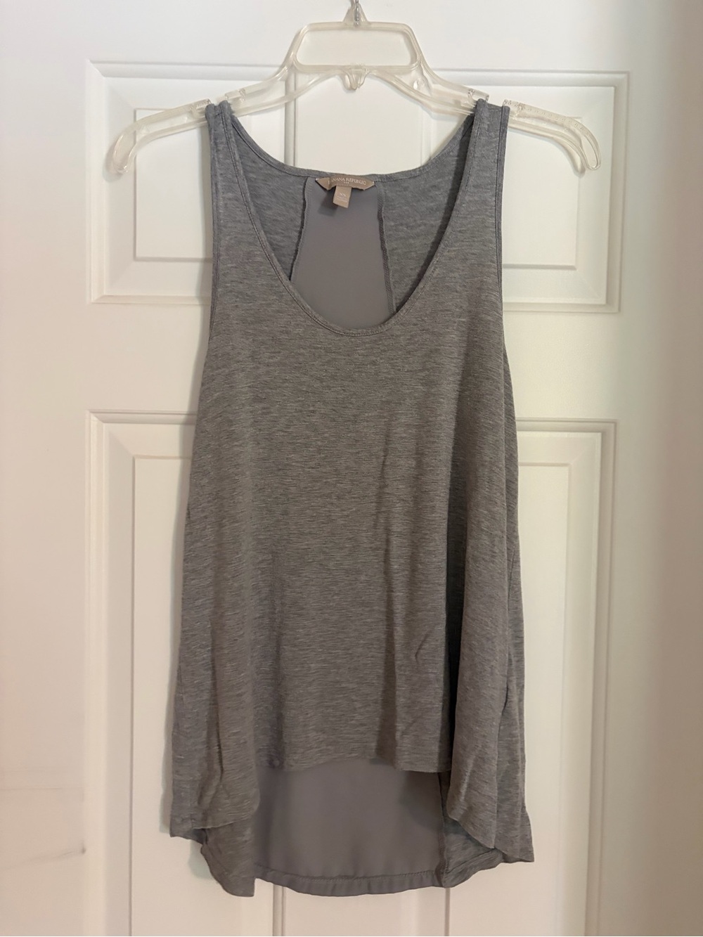Banana Republic Heather Gray Racerback Tank swing tank top- XS